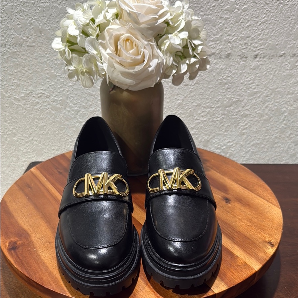 Michael Kors Black Loafers For Women In Size 7